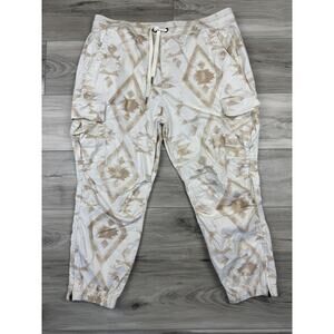 Polo Ralph Lauren Supreme Touch Chino Ankle‎ Cargo Pants Aztec Navajo Print Sz L